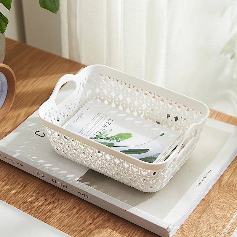 plastic kitchen fruit and vegetable food storage organizer baskets with handle