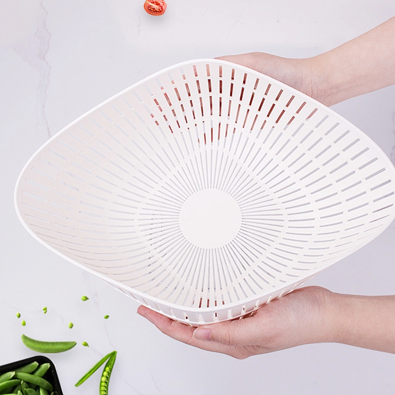 fruits vegetable food plastick vegetable double layer thick drain basket washing bowl set