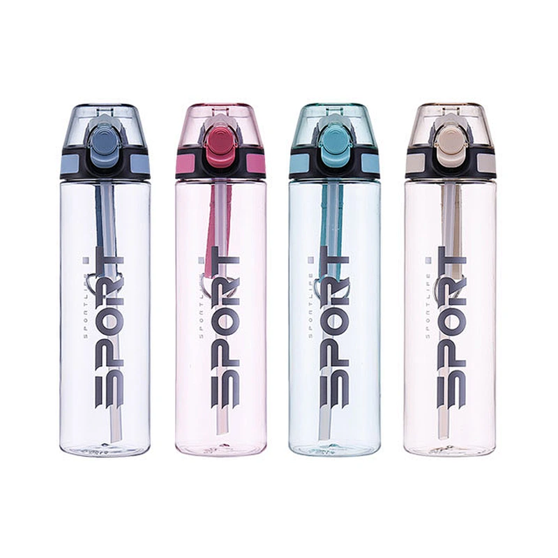 Amazon hot selling eco friendly 1000ml gym portable pet water bottle with straw plastic manufacturer
