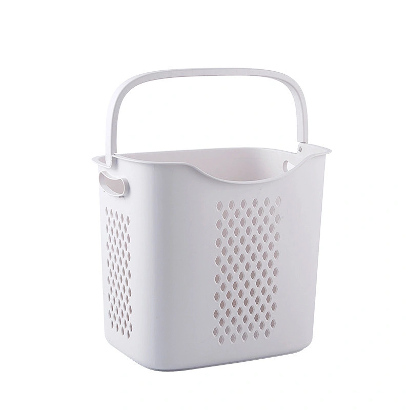 2 tier plastic bathroom storage shelves stacking basket laundry racks