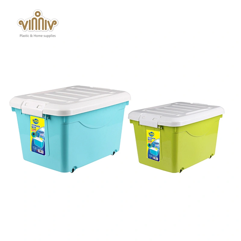 35L PP removable plastic storage box with wheels