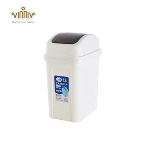 12L square flip lid plastic garbage bin