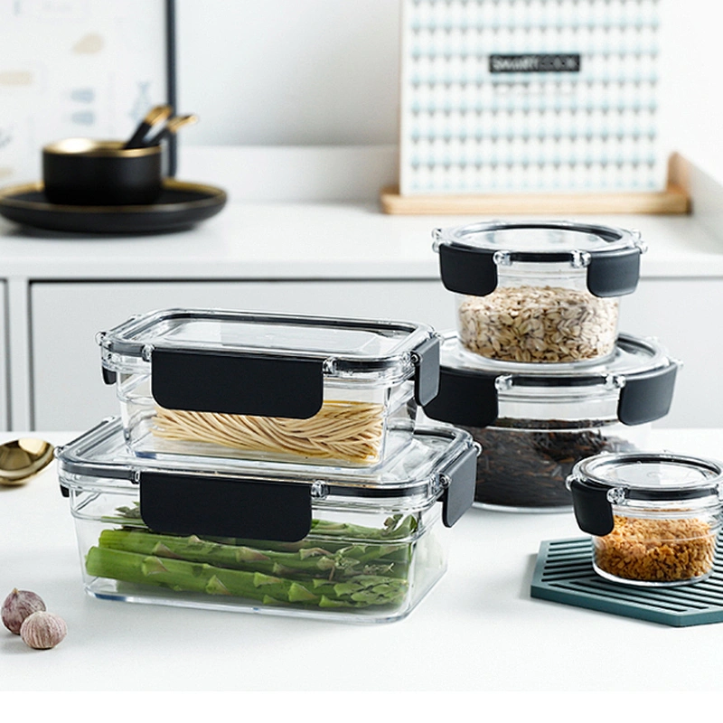 kitchen BPA free Locking lids Airtight refrigerator food storage container fresh box
