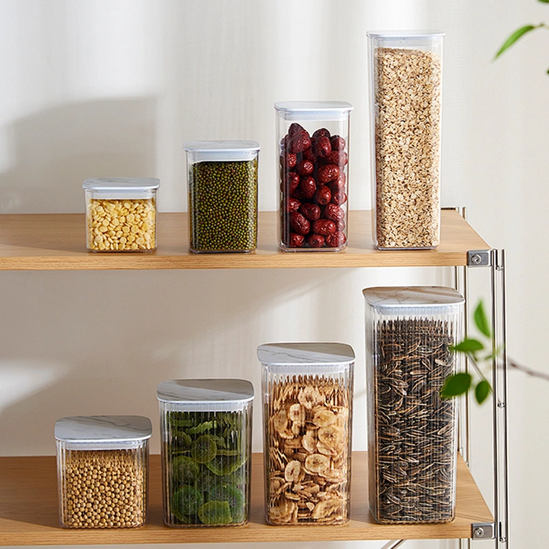 food grade square pet jam clear plastic airless candy	cereal container sugar jars bottle set 500ml 1000ml wholesale