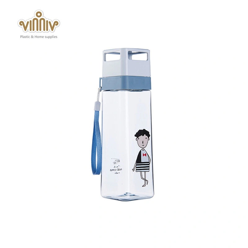 600ML clear sports plastic drinking water bottle