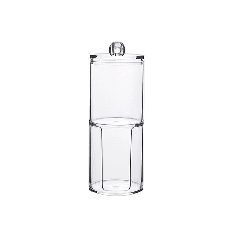 Round shaped makeup organizer Q-tip swab cotton storage box container portable Wholesale