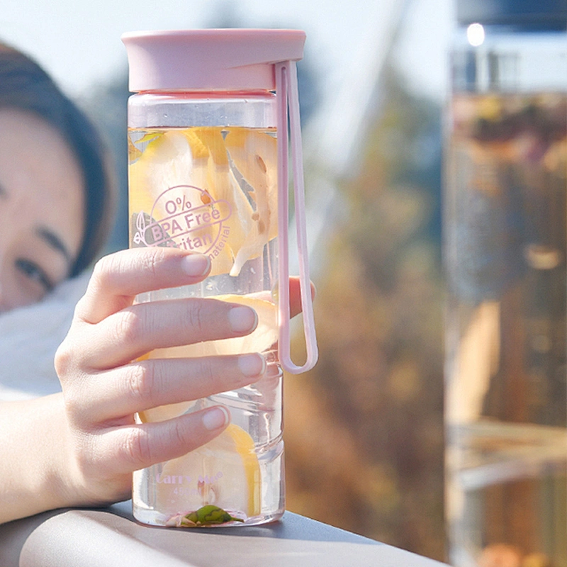 450ml eco friendly tritan plastic water  juicer bottles manufacture with custom logo bpa free