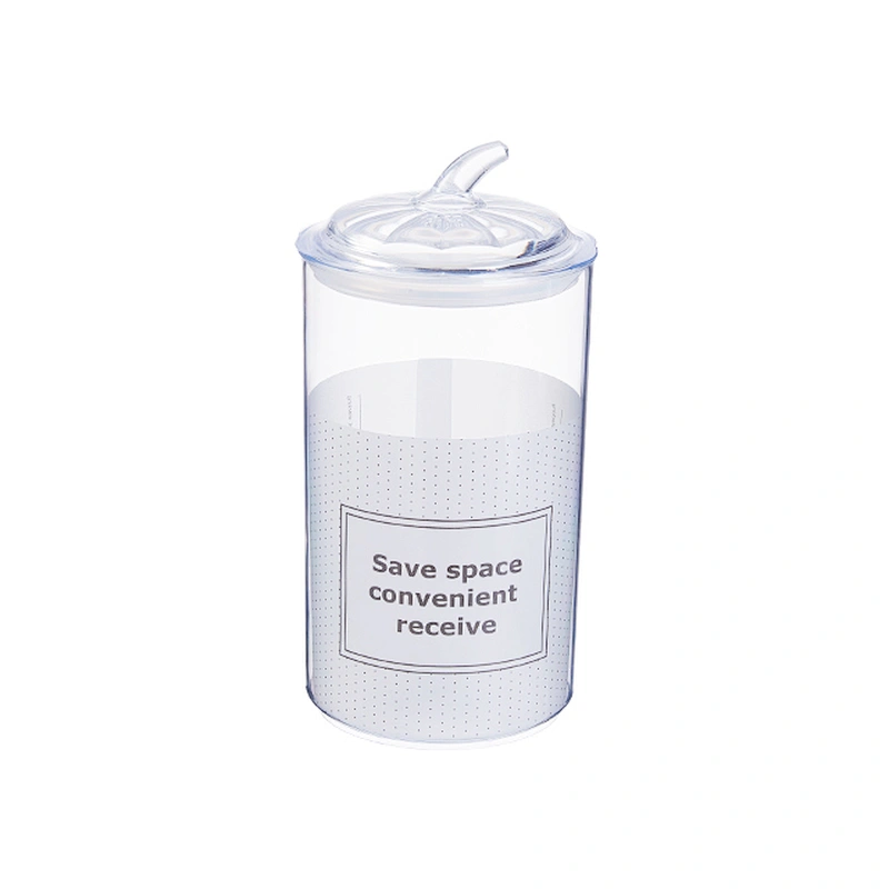 Hallowmas candy Round Easy smooth Lock kitchen storage tank small clear plastic airtight food storage jar lid packaging