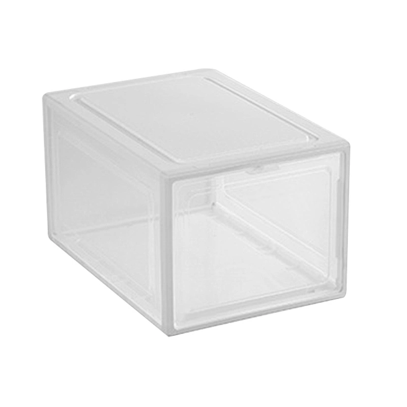 plastic transparent custom display sliding sneakers shoes box carton magnetic with custom logo rack organizer stackable