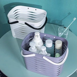 New Design woven bath toy organizer hanging basket plastic wholesale