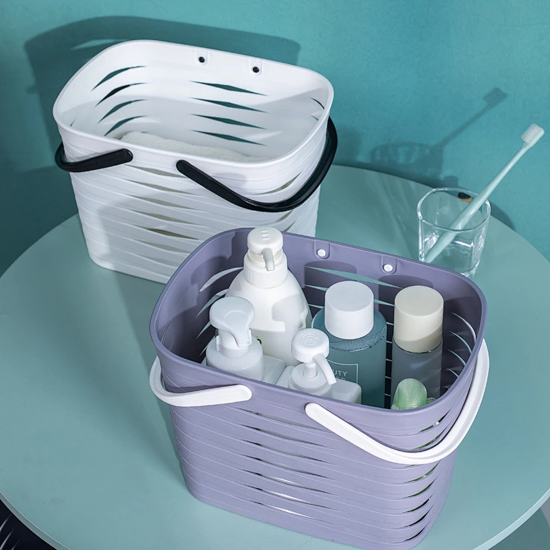 New Design woven bath toy organizer hanging basket plastic wholesale