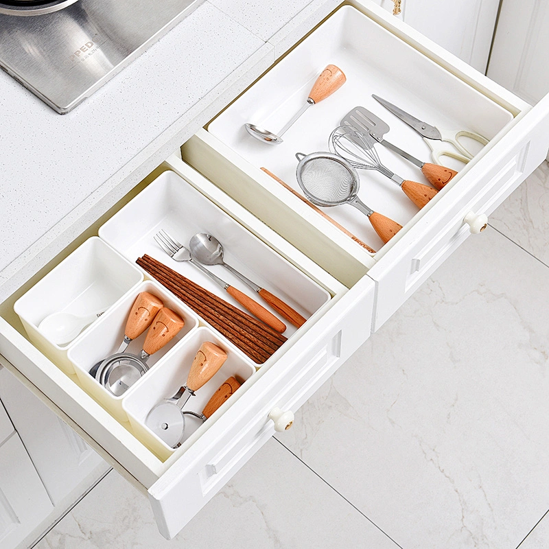 plastic bathroom office desk storage underwear drawer organizer divider box