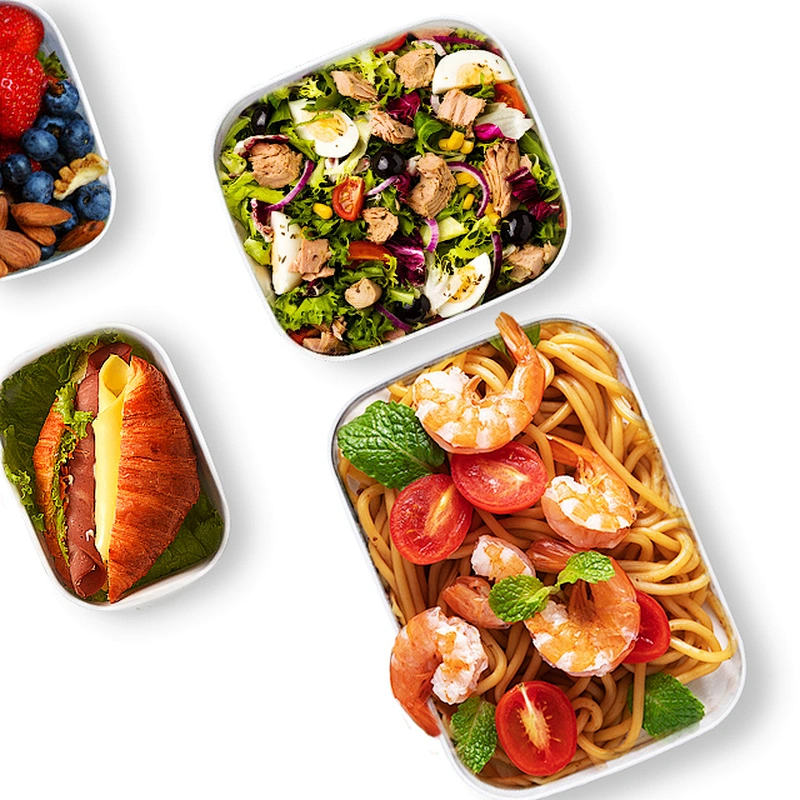 350ml Portable Eco Friendly Plastic kids microwavable Bento Lunch Box food