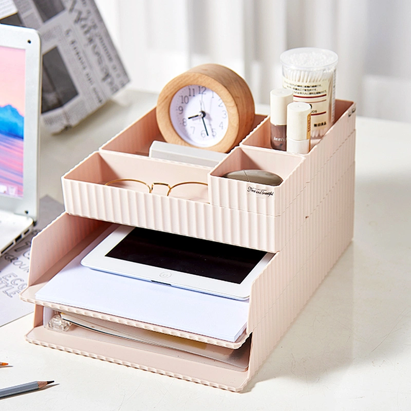 cosmetic make up stackable storage organizer tank box table basket with divider container Holder
