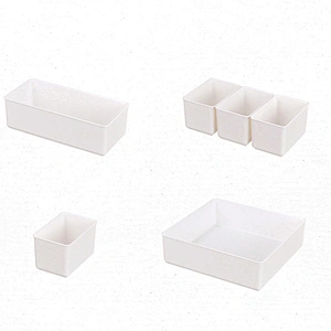 plastic bathroom office desk storage underwear drawer organizer divider box