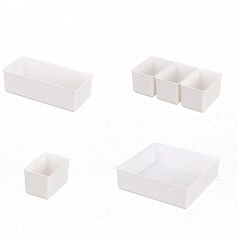 plastic bathroom office desk storage underwear drawer organizer divider box
