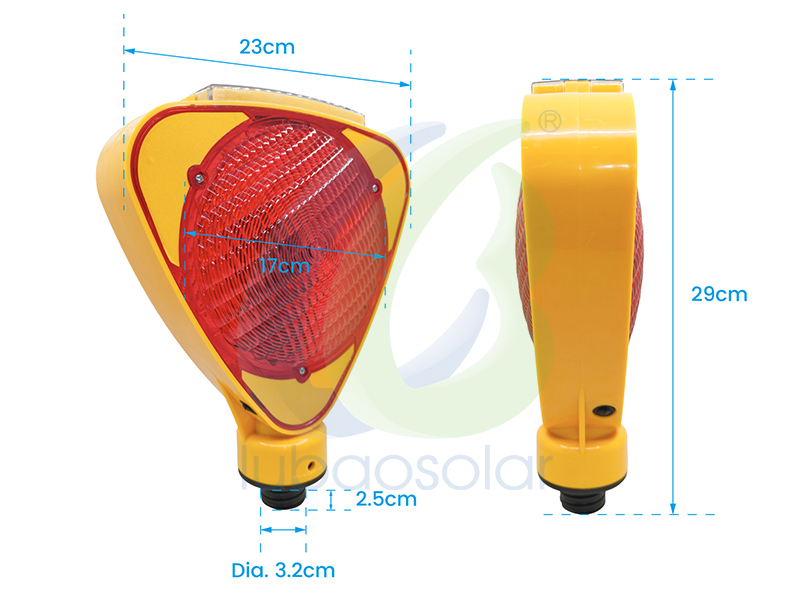 LB-6011 Solar flashing light barricade light flashing red beacon