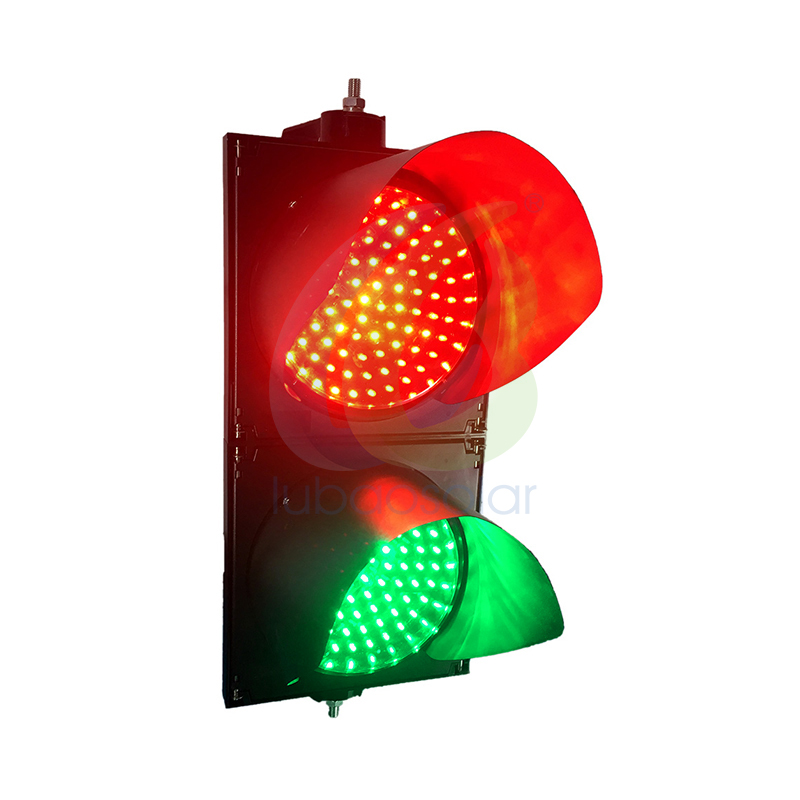 200mm Dot matrix temporary traffic light sign crosswalk lights portable traffic lights (red green light)