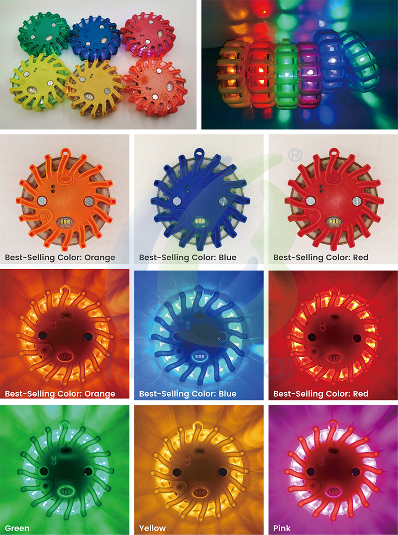 LB-182 series 10 function LED road flares