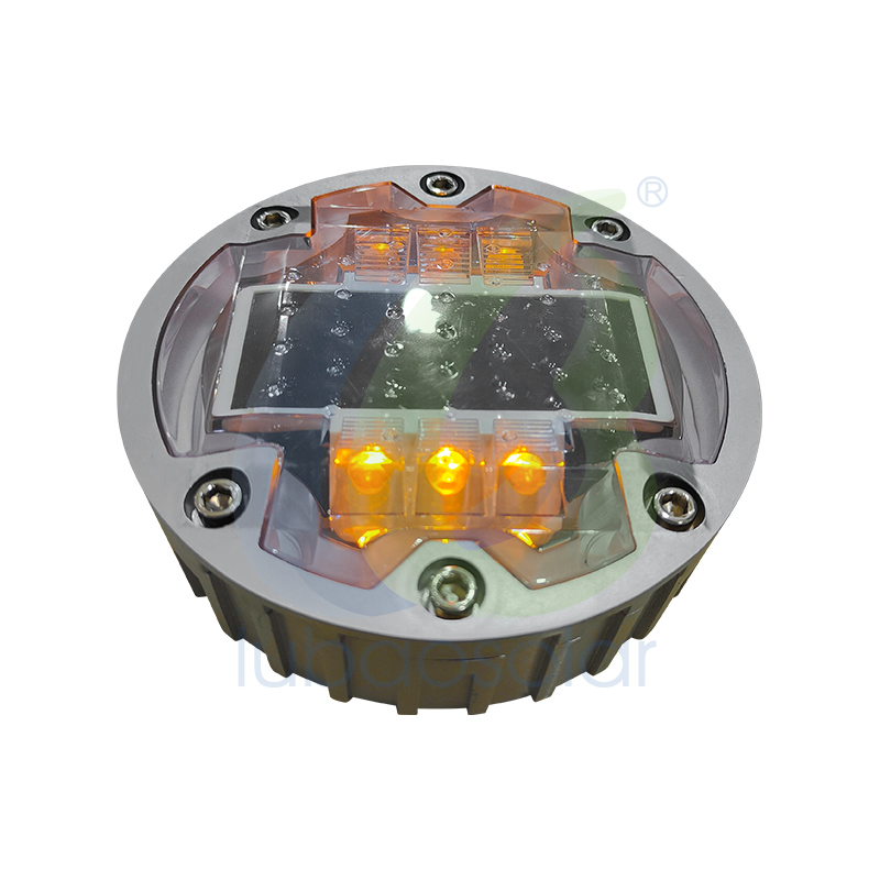 LS-09D-01 Dia.143mm/150mm Aluminum embedded solar road stud