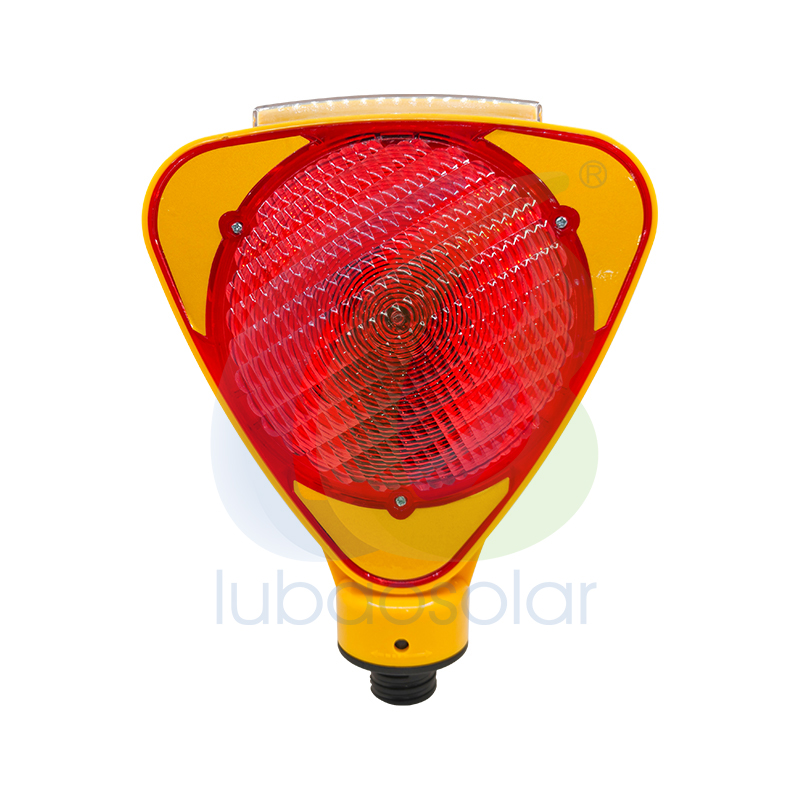 LB-6011 Solar flashing light barricade light flashing red beacon