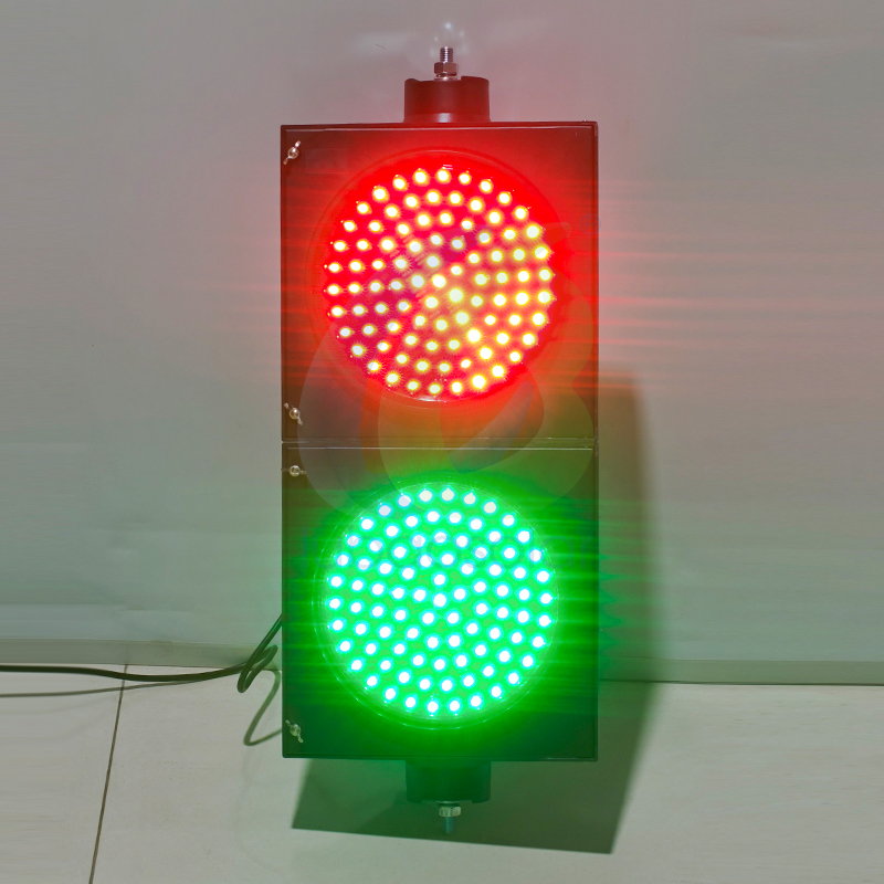200mm Dot matrix temporary traffic light sign crosswalk lights portable traffic lights (red green light)