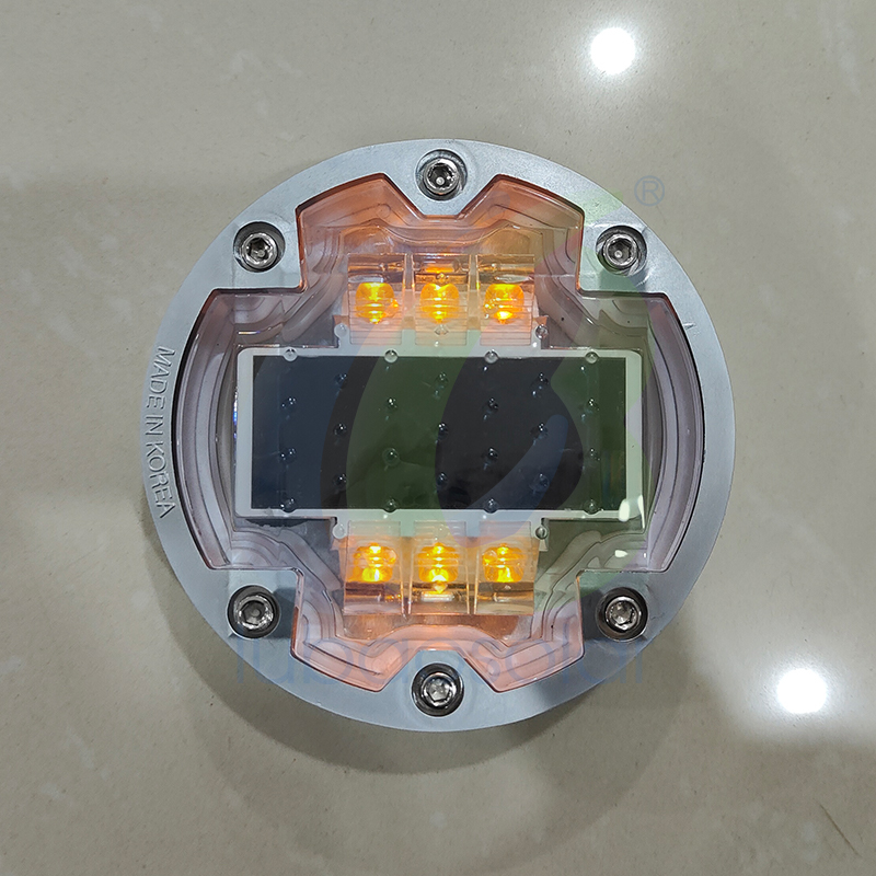LS-09D-01 Dia.143mm/150mm Aluminum embedded solar road stud
