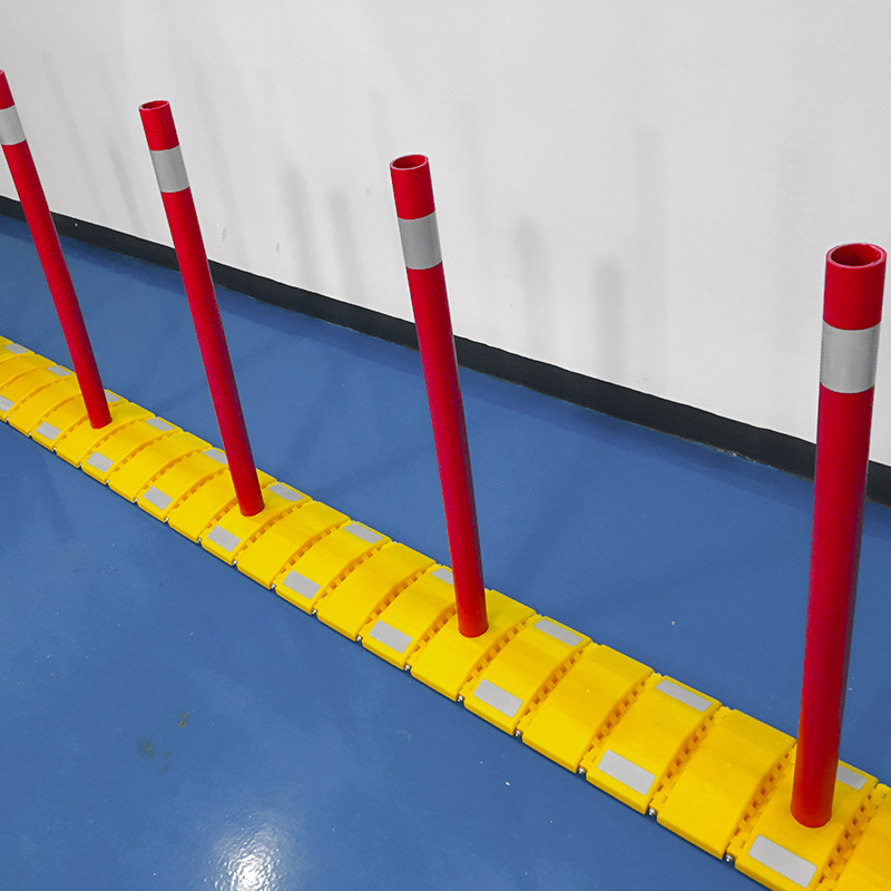 LB-SB06B Reflective portable speed bumps with warning post