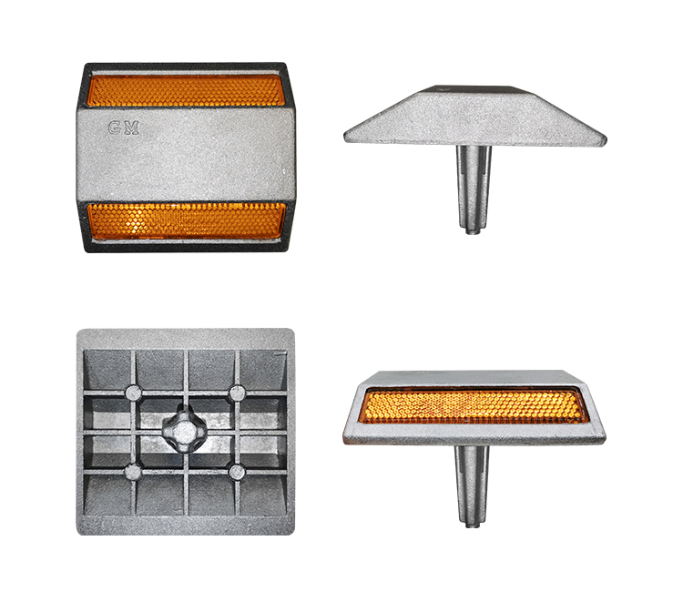 Aluminum raised pavement markers
