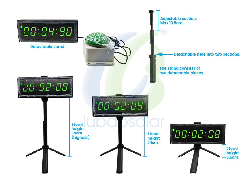 Portable countdown timer clock count up timer with start/stop button
