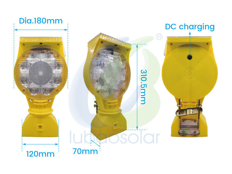 LB-6008 Multifunctional solar rotary warning light led rotating beacon light