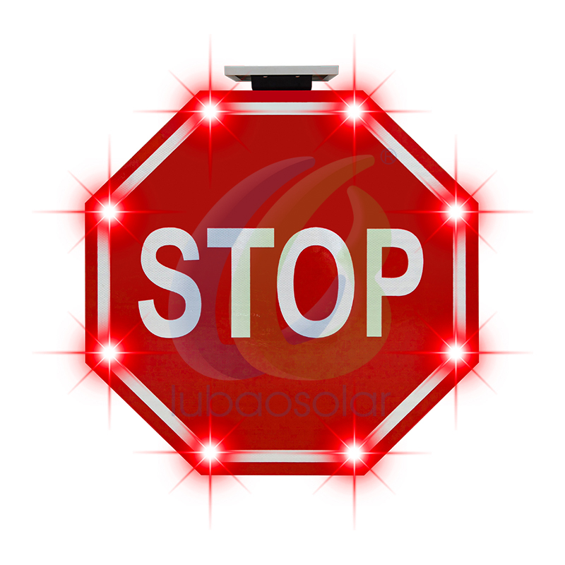 LB-TTS01 LED sign STOP sign solar traffic signs reflective sign