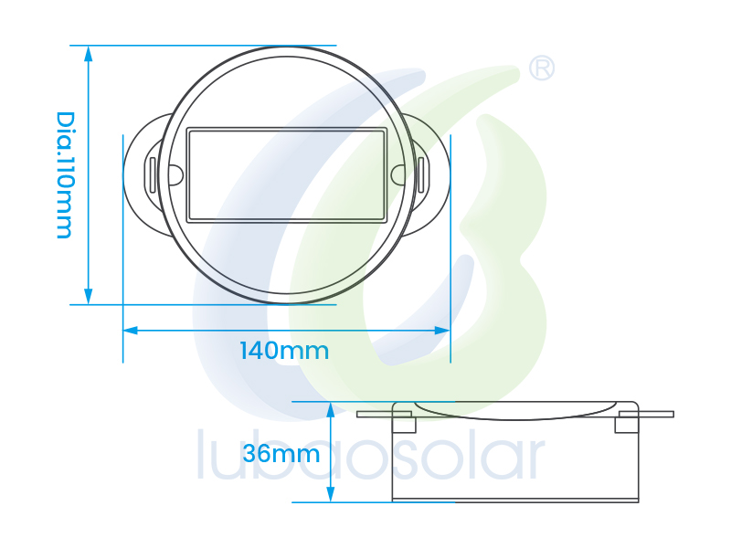 LS-28 PC material embedded solar powered driveway markers