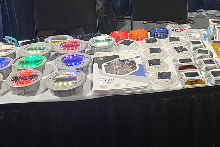 Solar road stud at 2025 ATSSA  