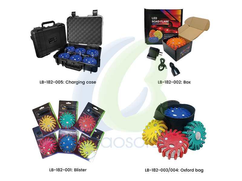 LB-182 series 10 function LED road flares