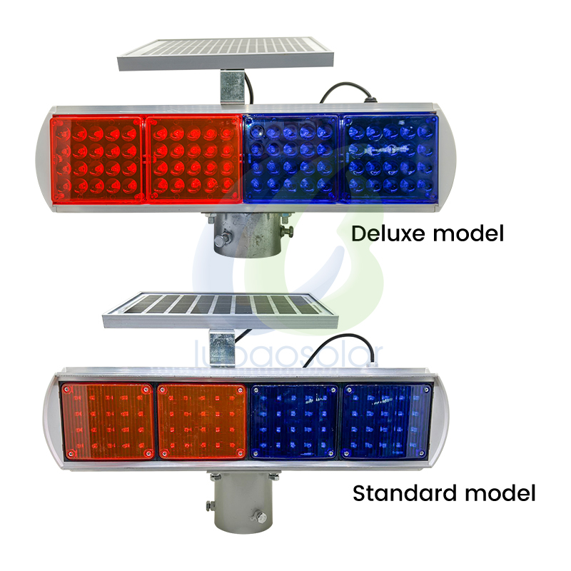LB-L19 Standard model/Deluxe model Red and blue solar led strobe lights