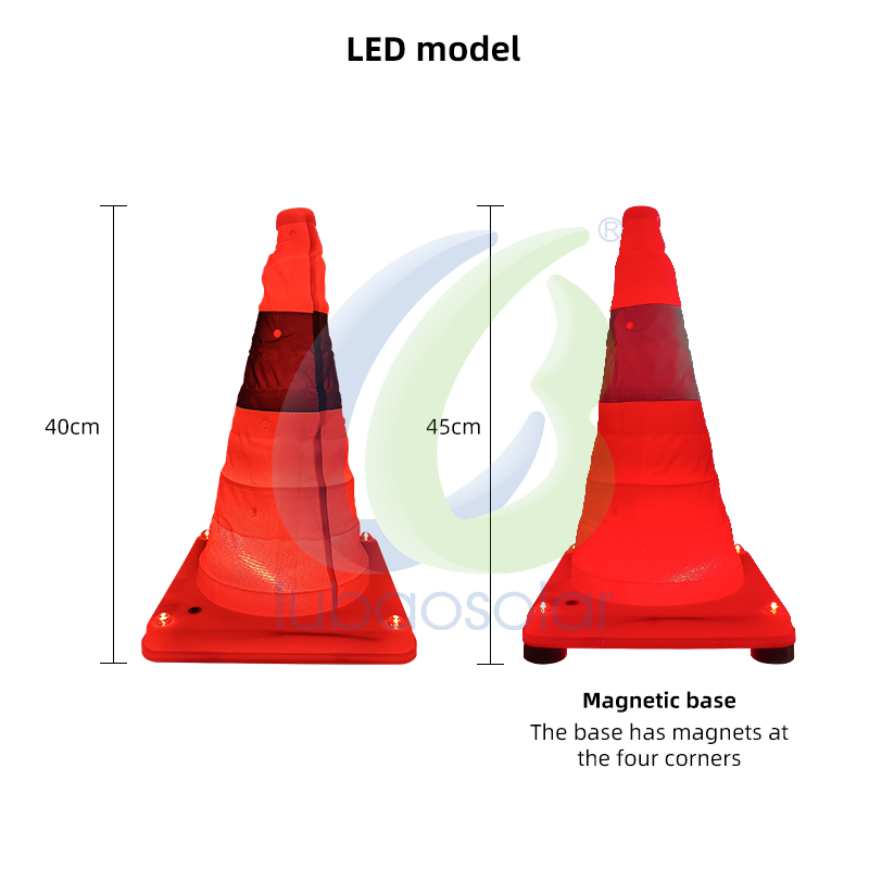 Collapsible traffic cone foldable safety cone