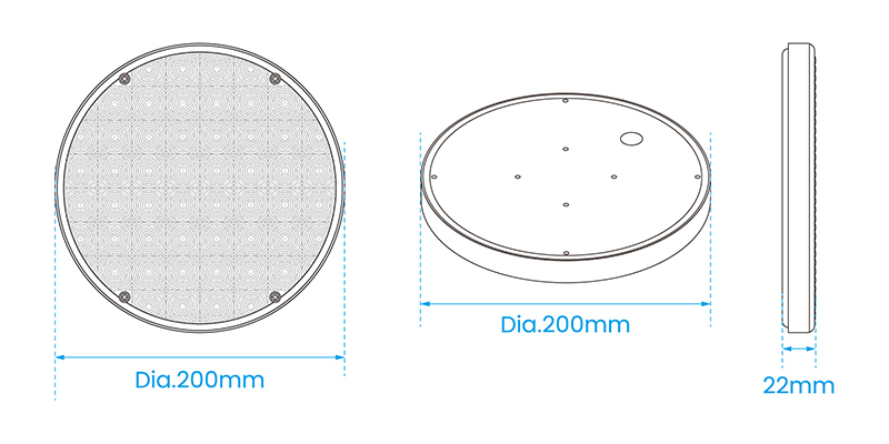 200mm round led lights diversion group guide light (Compatible with arrow sign board)