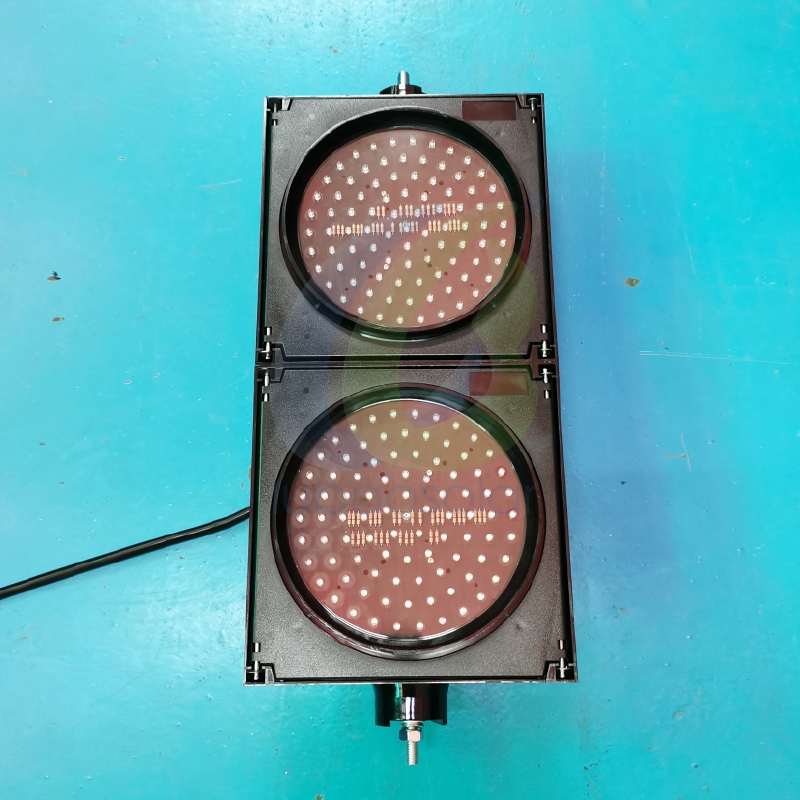 200mm Dot matrix temporary traffic light sign crosswalk lights portable traffic lights (red green light)