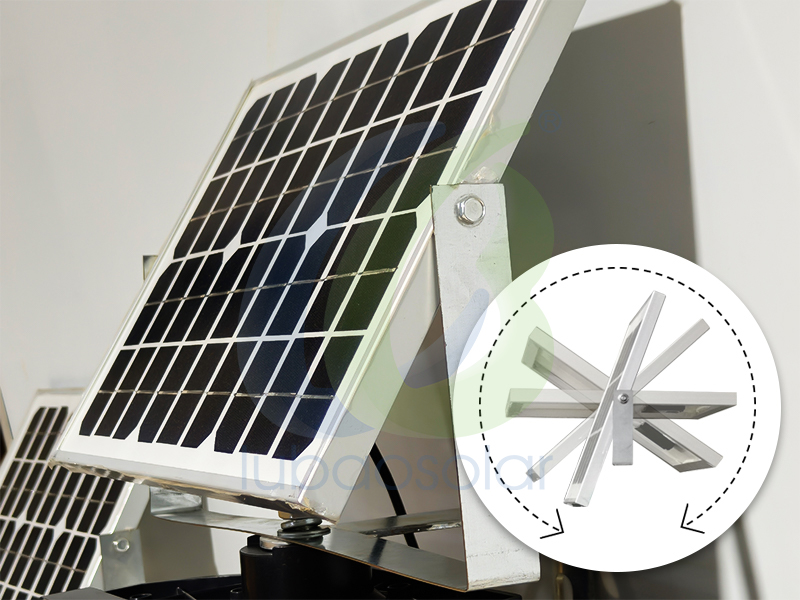 LB-L2 Solar double lamp yellow flashing traffic light blink yellow light flashing yellow light