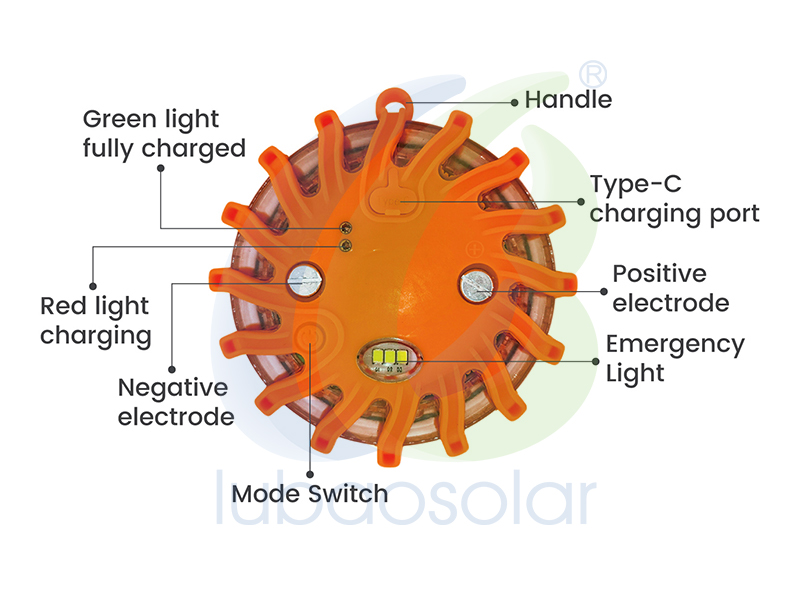 LB-182 series 10 function LED road flares
