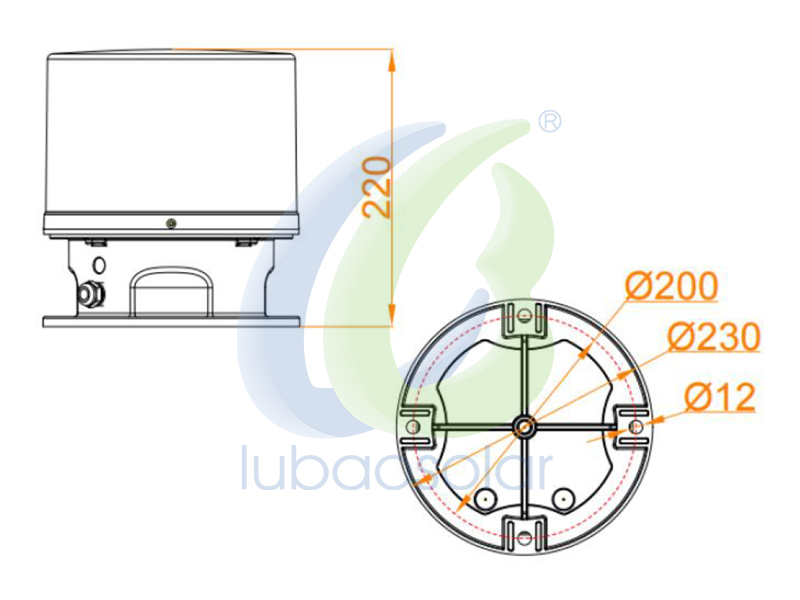LB-MI-AB/B3(L) Medium intensity red white aviation obstruction light aviation warning light
