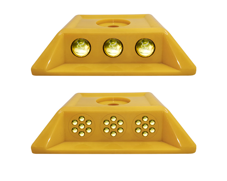 Plastic raised cat eye reflective road marker