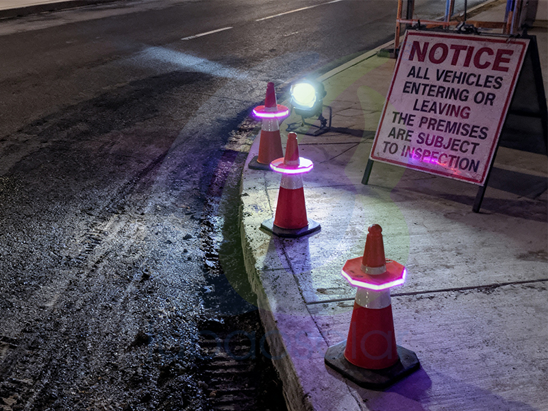 Road cone LED ring