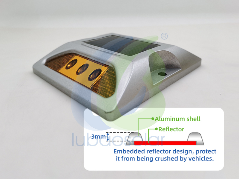 LS-02 Aluminum raised solar driveway markers