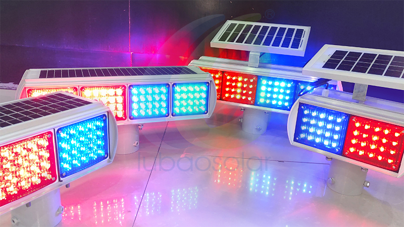 LB-L19 Standard model/Deluxe model Red and blue solar led strobe lights