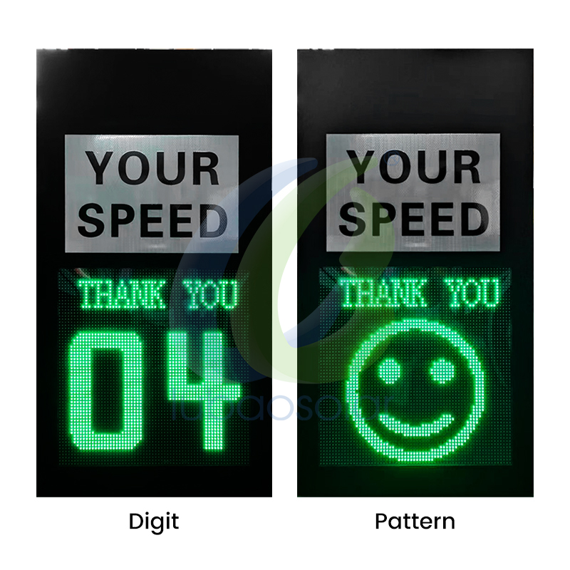 11060 Radar speed sign digital speed limit sign with customizable patterns