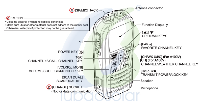 A100V VHF marine radio walkie talkie interphone handheld vhf radio