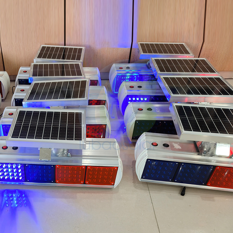 LB-L19 Standard model/Deluxe model Red and blue solar led strobe lights