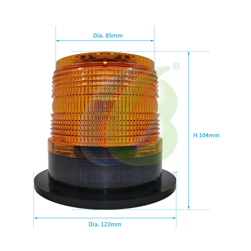 LB-6180 Solar magnetic strobe beacon lights